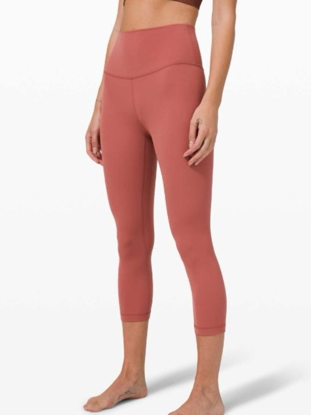 Lululemon Align Crop *21" Soft Cranberry, W6BGGS, Size 2, EUC